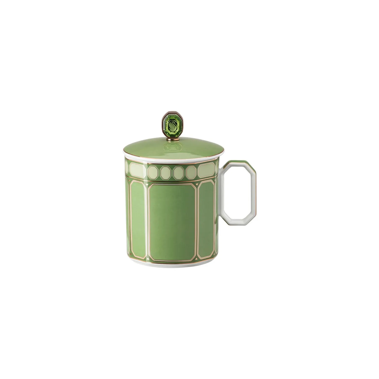 Becher mit Henkel mit Deckel