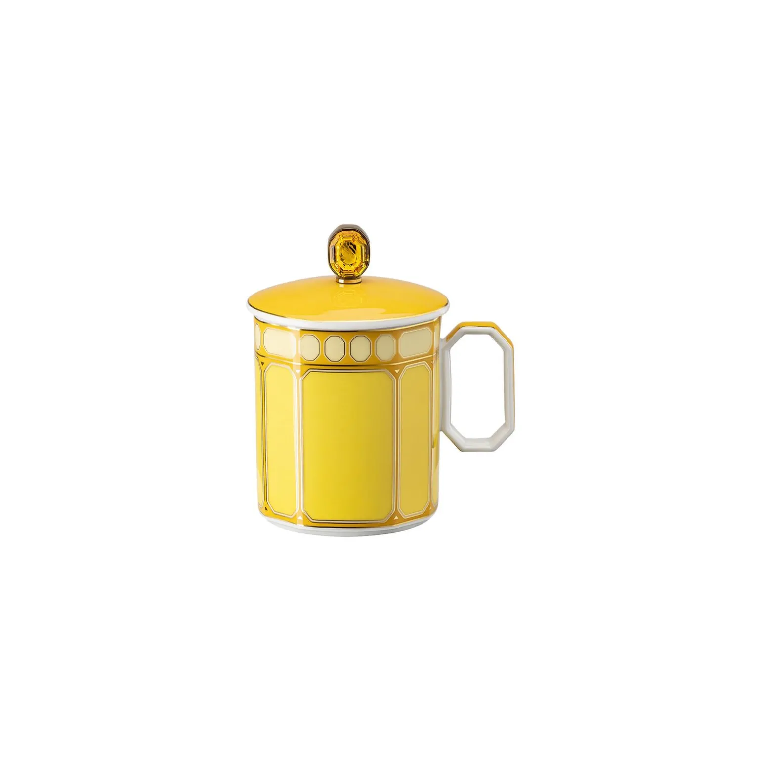 Becher mit Henkel mit Deckel