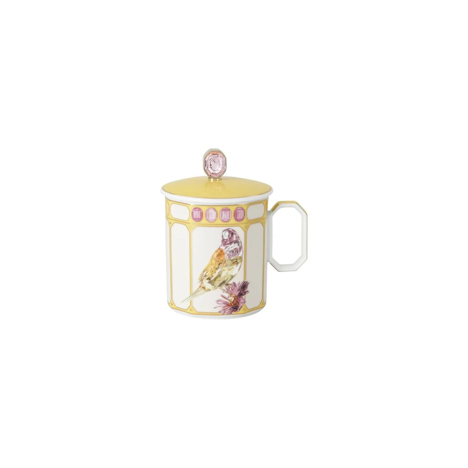 Becher mit Henkel mit Deckel