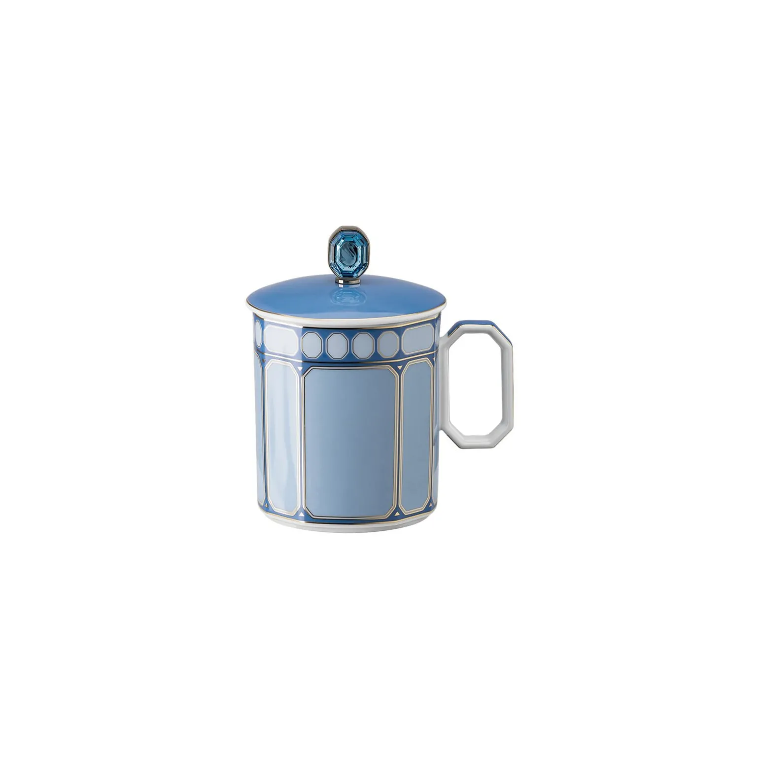 Becher mit Henkel mit Deckel
