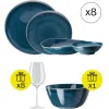 Modernes Tafelservice für 8, 32-tlg. Geschirr-Set mit Geschenk