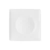 Teller 23 cm quadr. flach